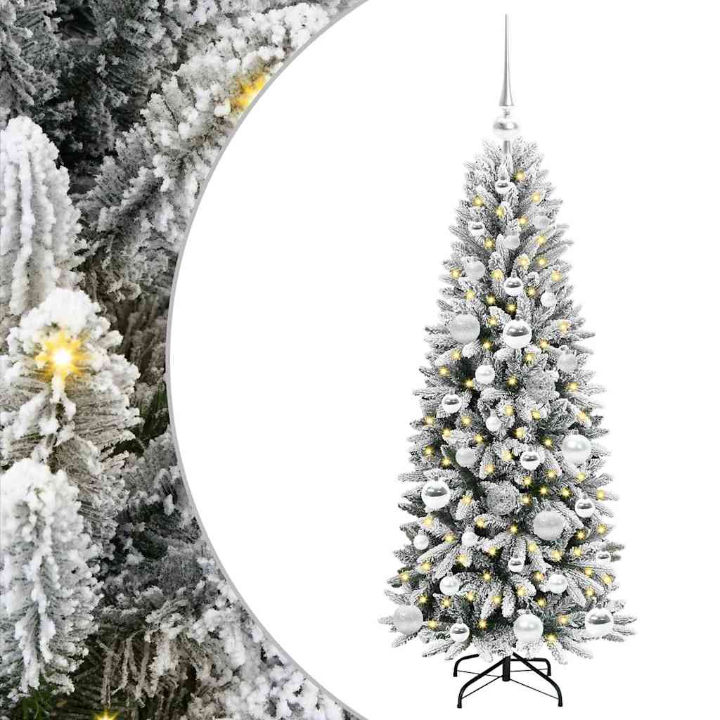 Vidaxx künstlicher Weihnachtsbaum weiß 120 cm PVC und Kunststoff und Stahl und PE