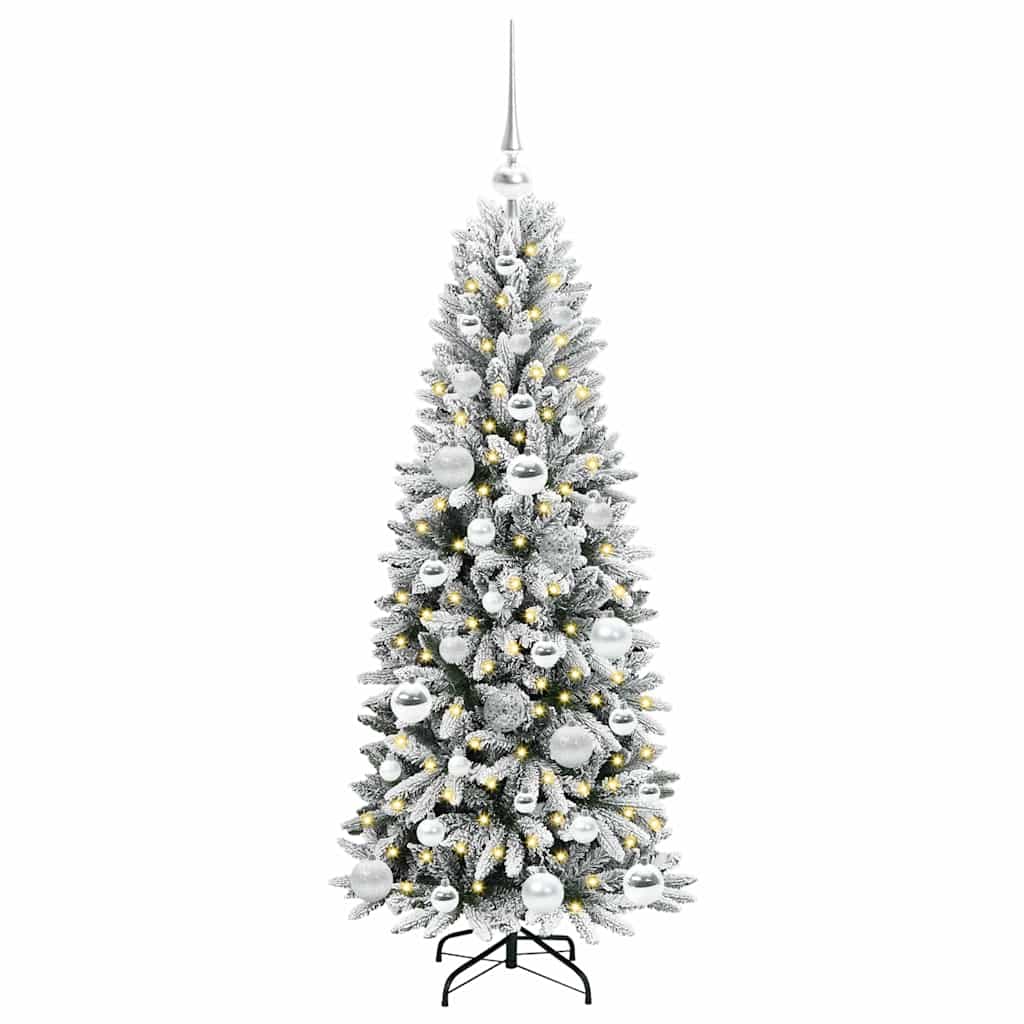 Vidaxx künstlicher Weihnachtsbaum weiß 120 cm PVC und Kunststoff und Stahl und PE