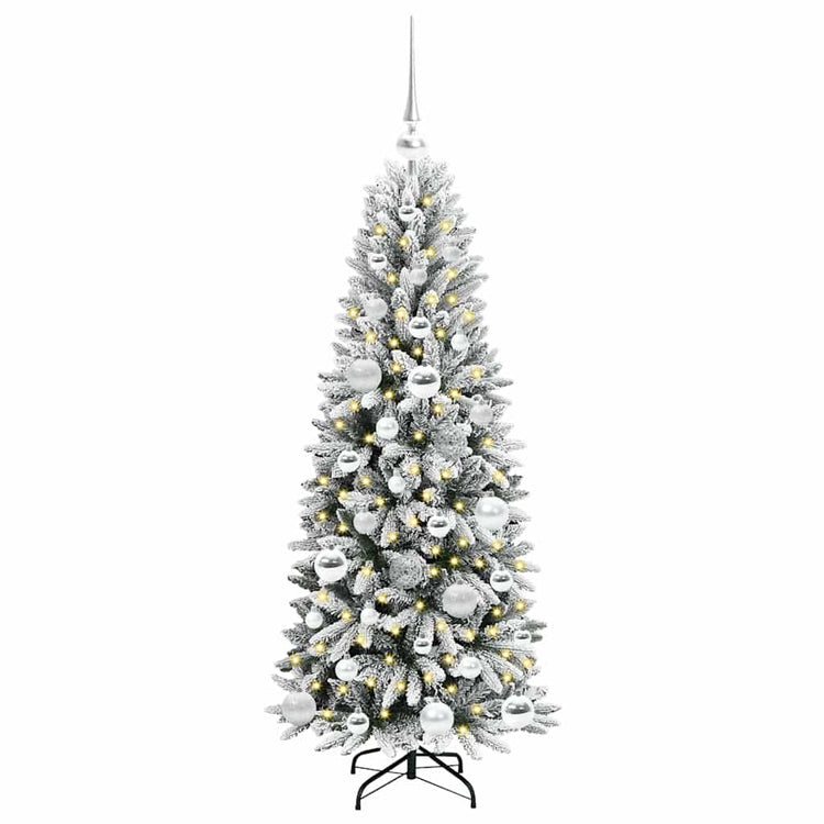 Vidaxx künstlicher Weihnachtsbaum weiß 120 cm PVC und Kunststoff und Stahl und PE