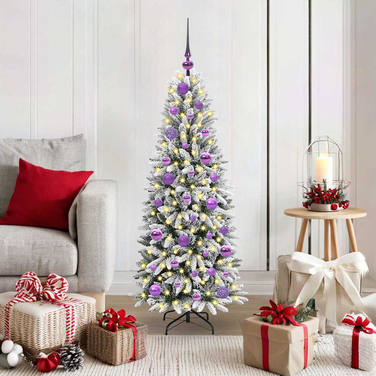 Vidaxx künstlicher Weihnachtsbaum weiß 120 cm PVC und Kunststoff und Stahl und PE