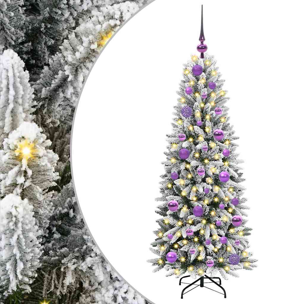 Vidaxx künstlicher Weihnachtsbaum weiß 120 cm PVC und Kunststoff und Stahl und PE