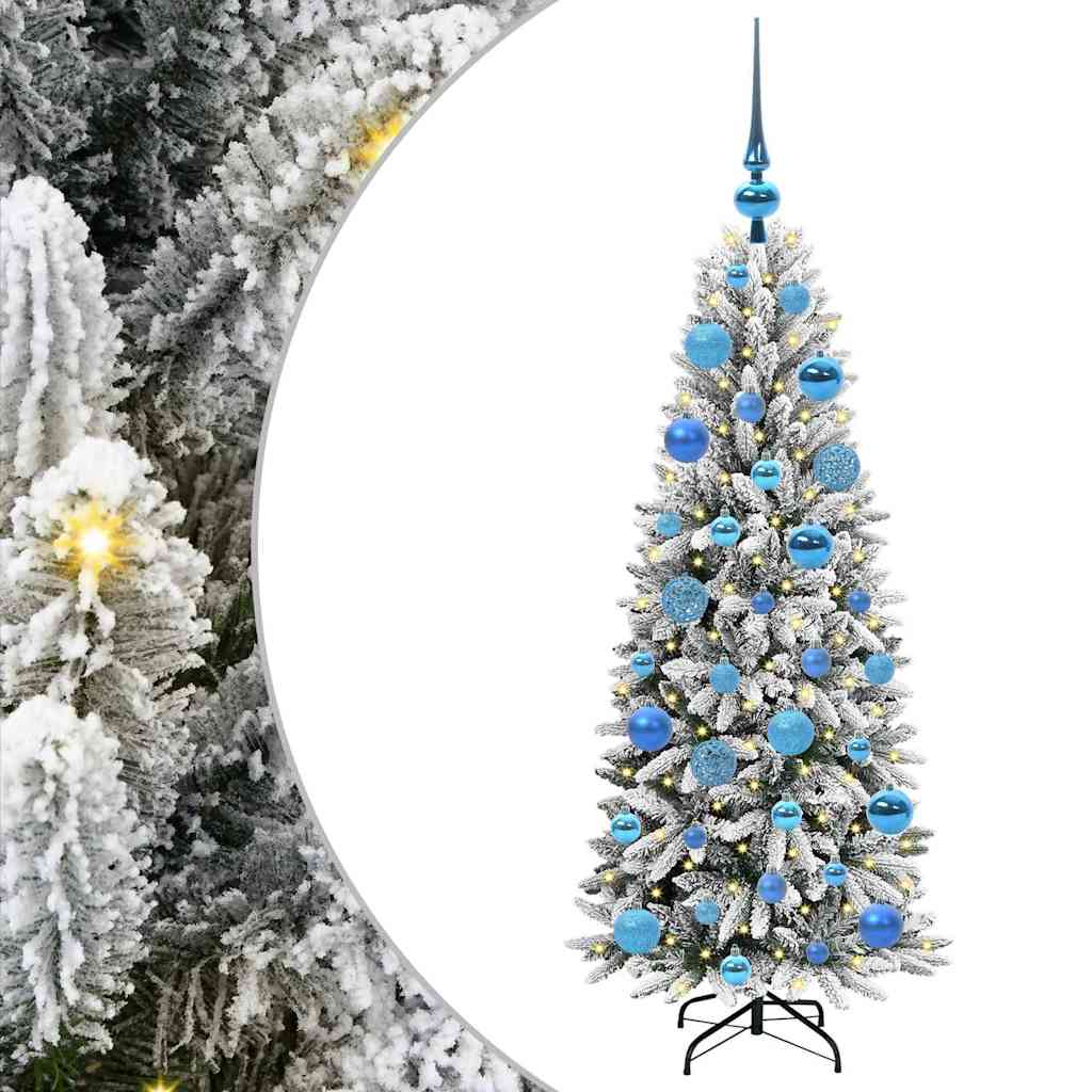 Vidaxx künstlicher Weihnachtsbaum weiß 120 cm PVC und Kunststoff und Stahl und PE