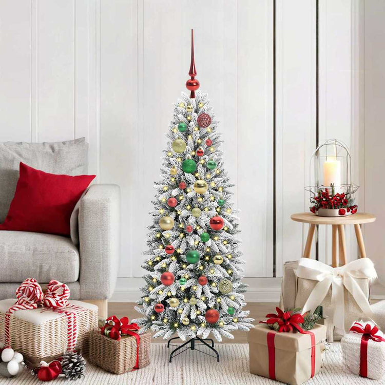 Vidaxx künstlicher Weihnachtsbaum weiß 120 cm PVC und Kunststoff und Stahl und PE