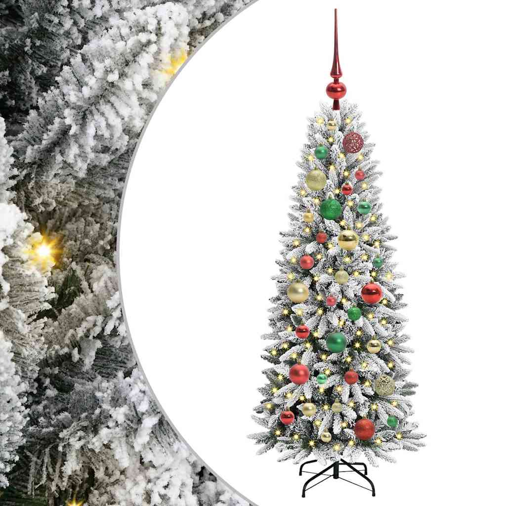 Vidaxx künstlicher Weihnachtsbaum weiß 120 cm PVC und Kunststoff und Stahl und PE
