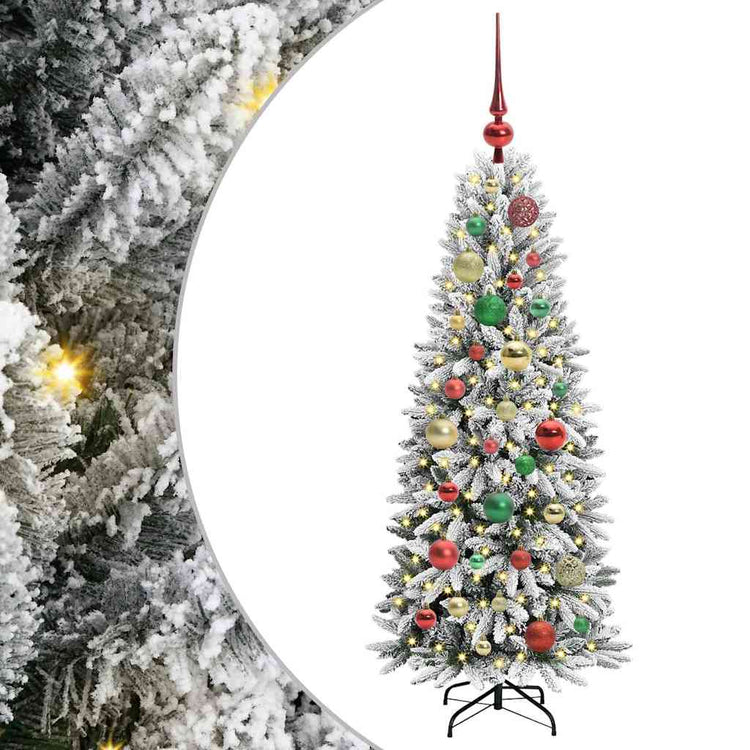 Vidaxx künstlicher Weihnachtsbaum weiß 120 cm PVC und Kunststoff und Stahl und PE