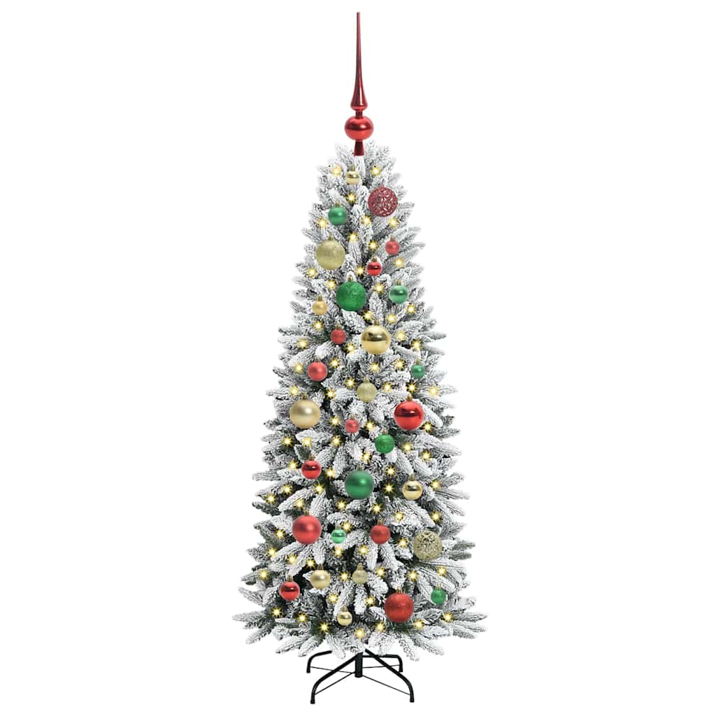 Vidaxx künstlicher Weihnachtsbaum weiß 120 cm PVC und Kunststoff und Stahl und PE