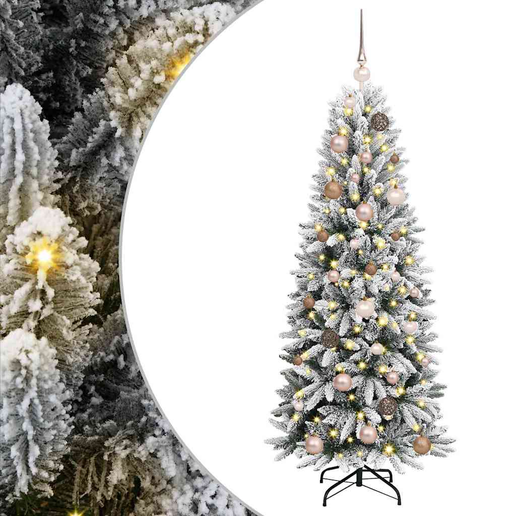 Vidaxx künstlicher Weihnachtsbaum weiß 150 cm PVC und Kunststoff und Stahl und PE
