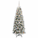 Vidaxx künstlicher Weihnachtsbaum weiß 150 cm PVC und Kunststoff und Stahl und PE - afbeelding 3