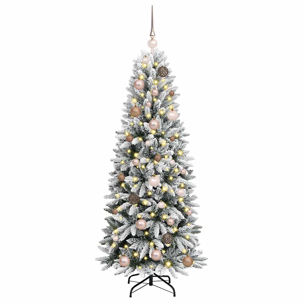 Vidaxx künstlicher Weihnachtsbaum weiß 150 cm PVC und Kunststoff und Stahl und PE