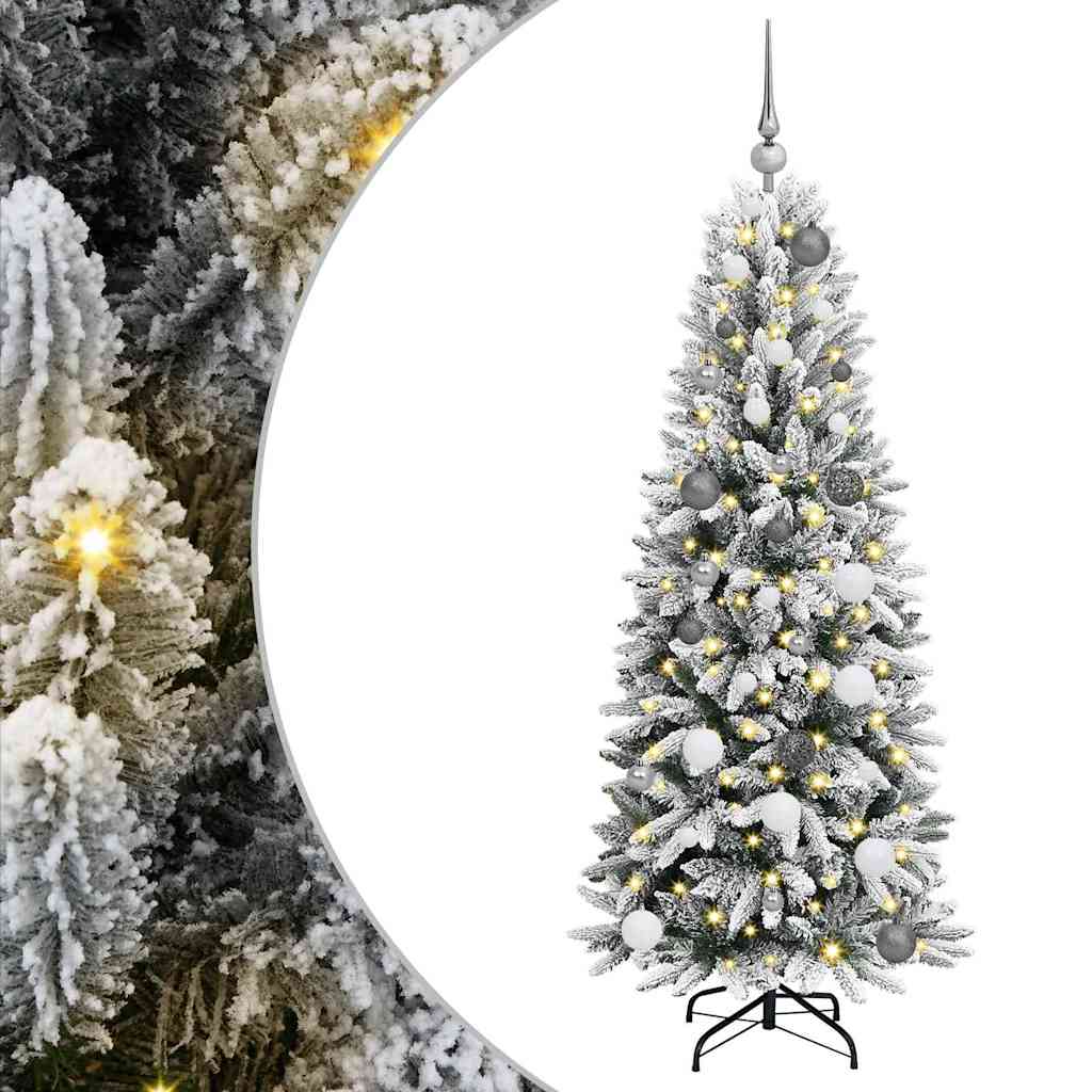 Vidaxx künstlicher Weihnachtsbaum weiß 150 cm PVC und Kunststoff und Stahl und PE