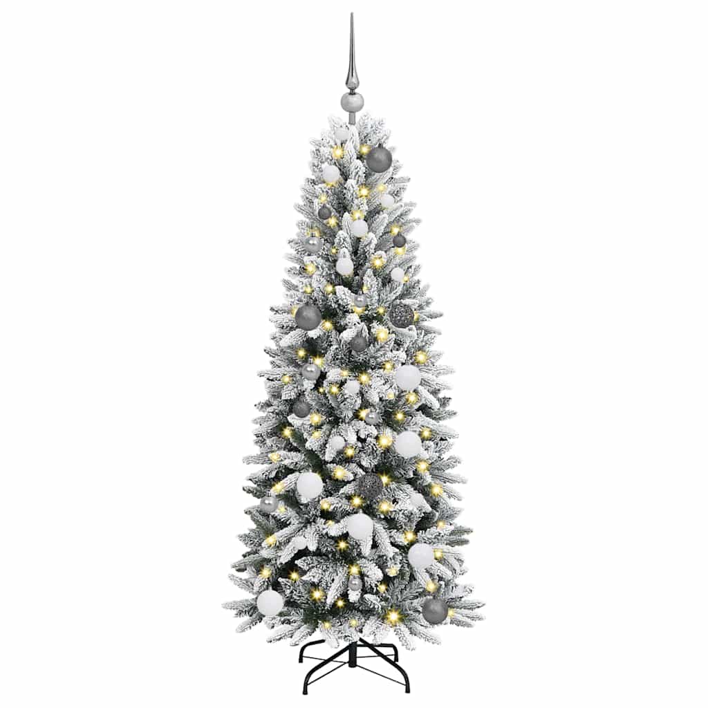 Vidaxx künstlicher Weihnachtsbaum weiß 150 cm PVC und Kunststoff und Stahl und PE