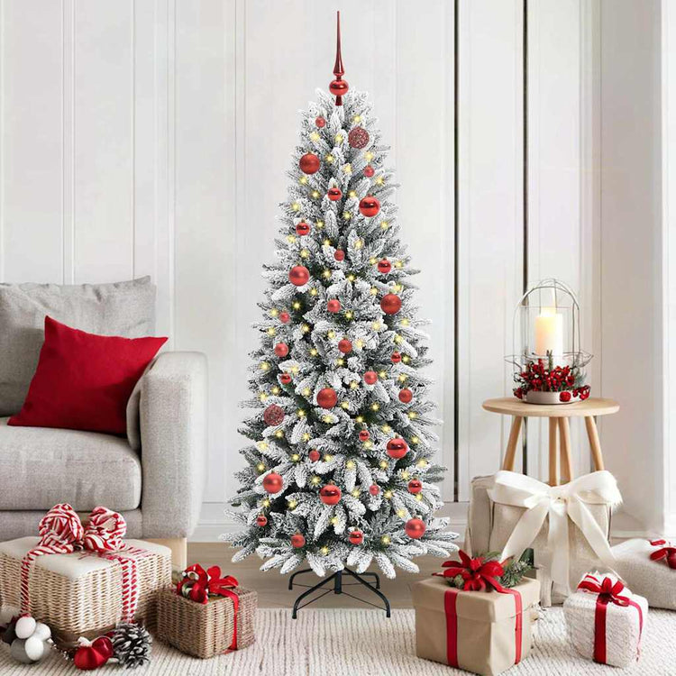 Vidaxx künstlicher Weihnachtsbaum weiß 150 cm PVC und Kunststoff und Stahl und PE