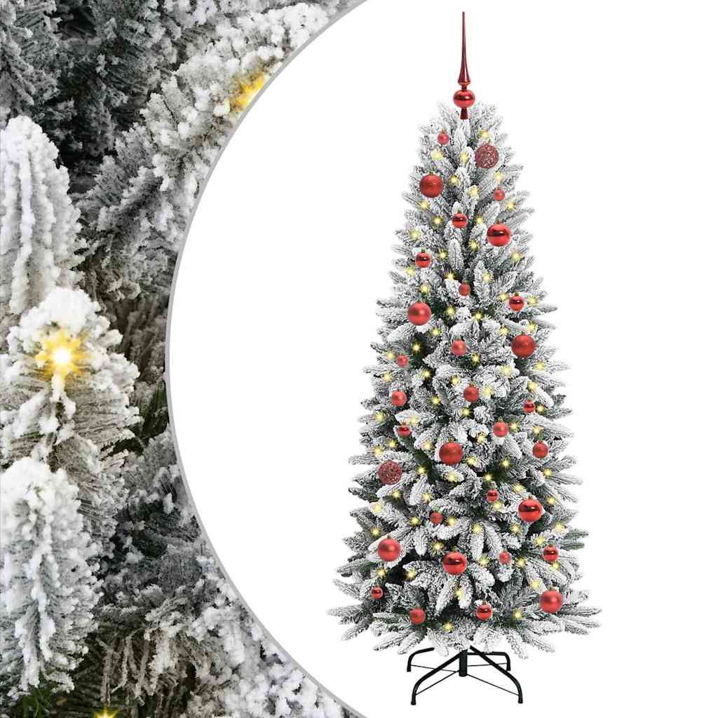 Vidaxx künstlicher Weihnachtsbaum weiß 150 cm PVC und Kunststoff und Stahl und PE