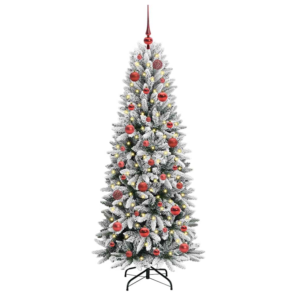 Vidaxx künstlicher Weihnachtsbaum weiß 150 cm PVC und Kunststoff und Stahl und PE