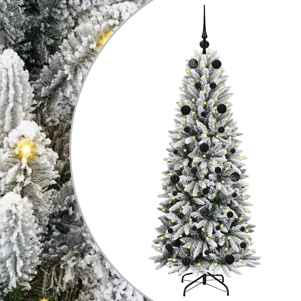 Vidaxx künstlicher Weihnachtsbaum weiß 150 cm PVC und Kunststoff und Stahl und PE