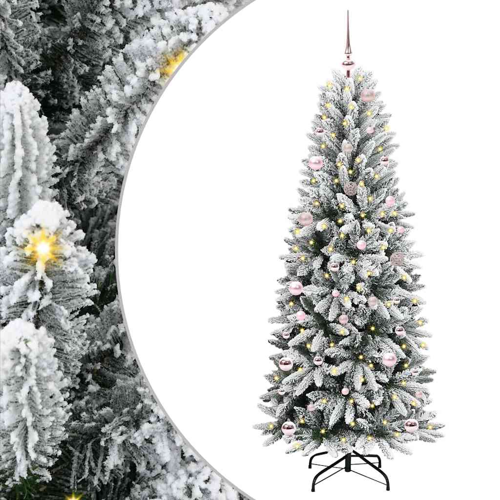 Vidaxx künstlicher Weihnachtsbaum weiß 150 cm PVC und Kunststoff und Stahl und PE
