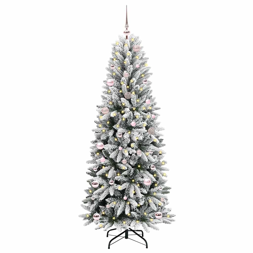 Vidaxx künstlicher Weihnachtsbaum weiß 150 cm PVC und Kunststoff und Stahl und PE