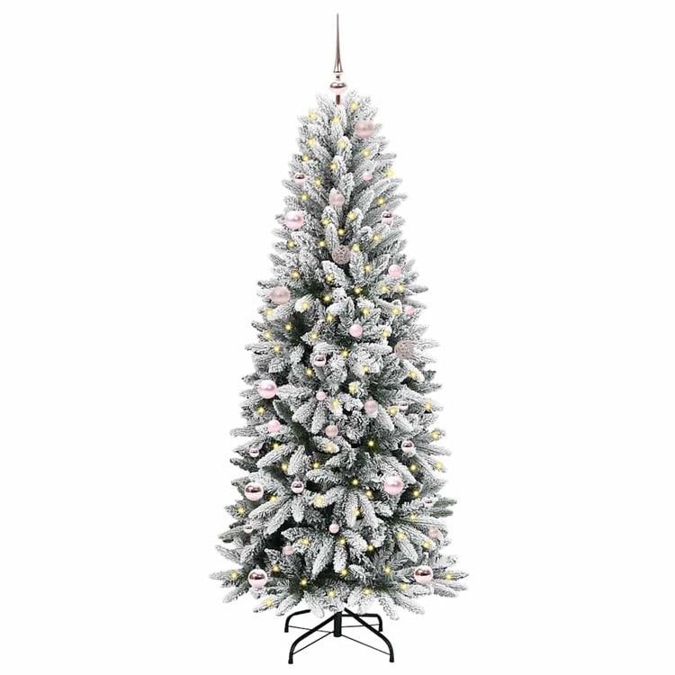 Vidaxx künstlicher Weihnachtsbaum weiß 150 cm PVC und Kunststoff und Stahl und PE