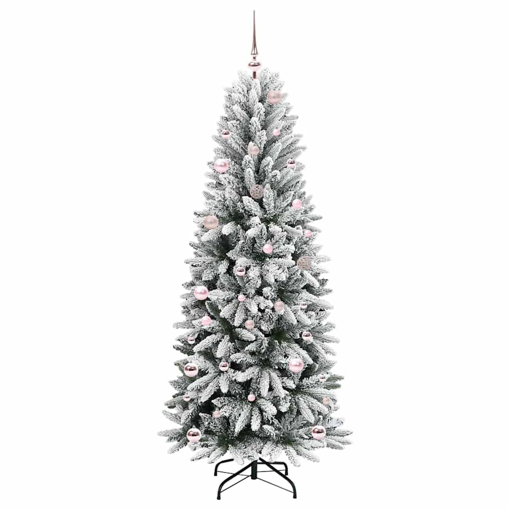 Vidaxx künstlicher Weihnachtsbaum weiß 150 cm PVC und Kunststoff und Stahl und PE