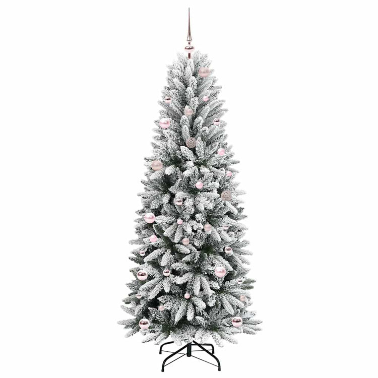 Vidaxx künstlicher Weihnachtsbaum weiß 150 cm PVC und Kunststoff und Stahl und PE