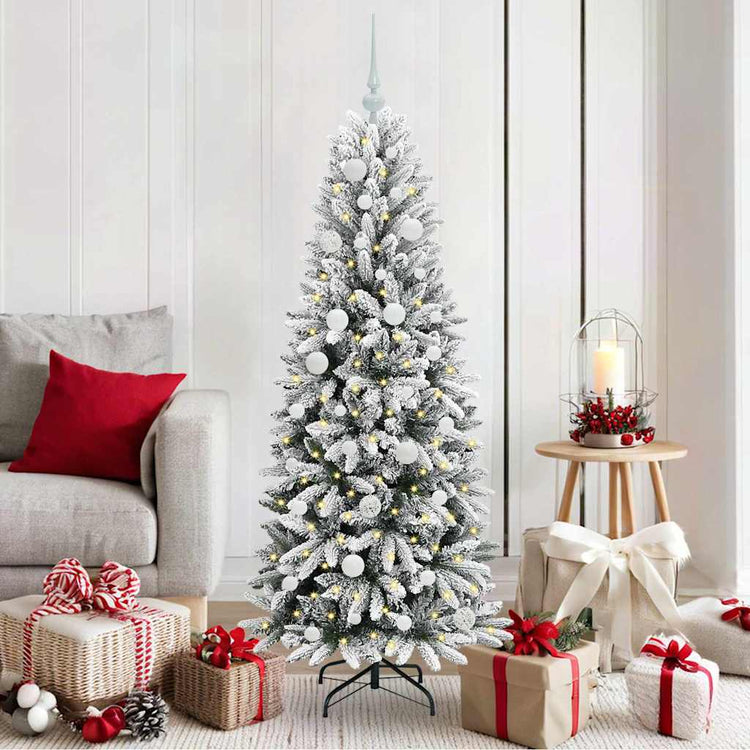 Vidaxx künstlicher Weihnachtsbaum weiß 150 cm PVC und Kunststoff und Stahl und PE