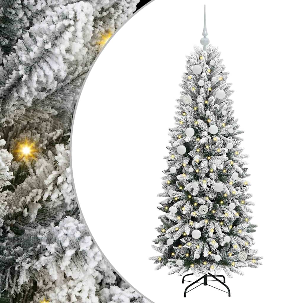 Vidaxx künstlicher Weihnachtsbaum weiß 150 cm PVC und Kunststoff und Stahl und PE