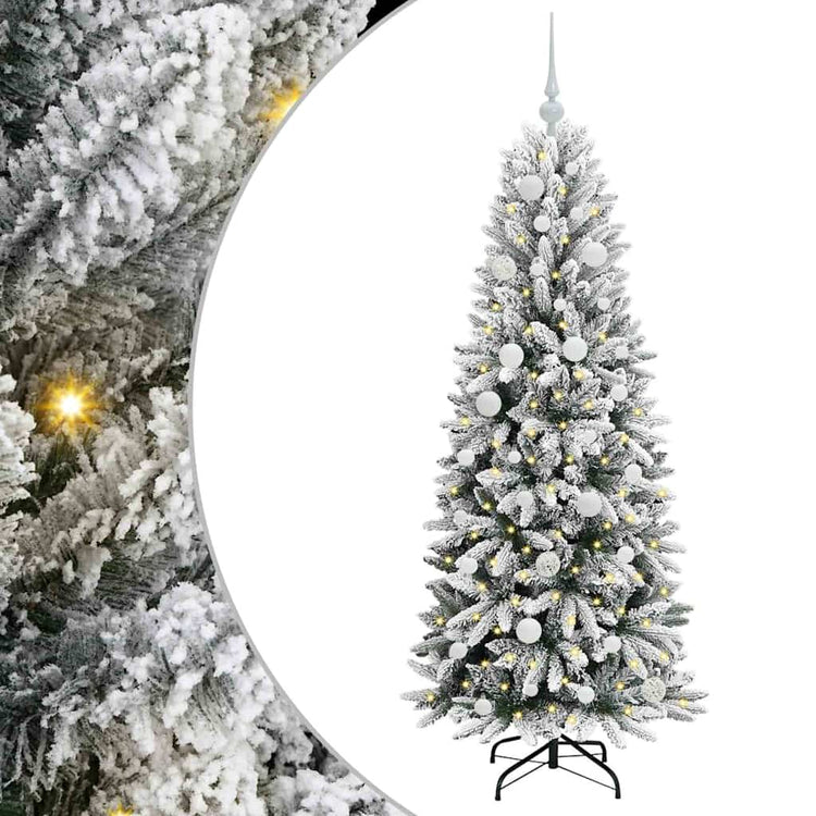 Vidaxx künstlicher Weihnachtsbaum weiß 150 cm PVC und Kunststoff und Stahl und PE