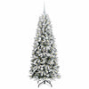 Vidaxx künstlicher Weihnachtsbaum weiß 150 cm PVC und Kunststoff und Stahl und PE