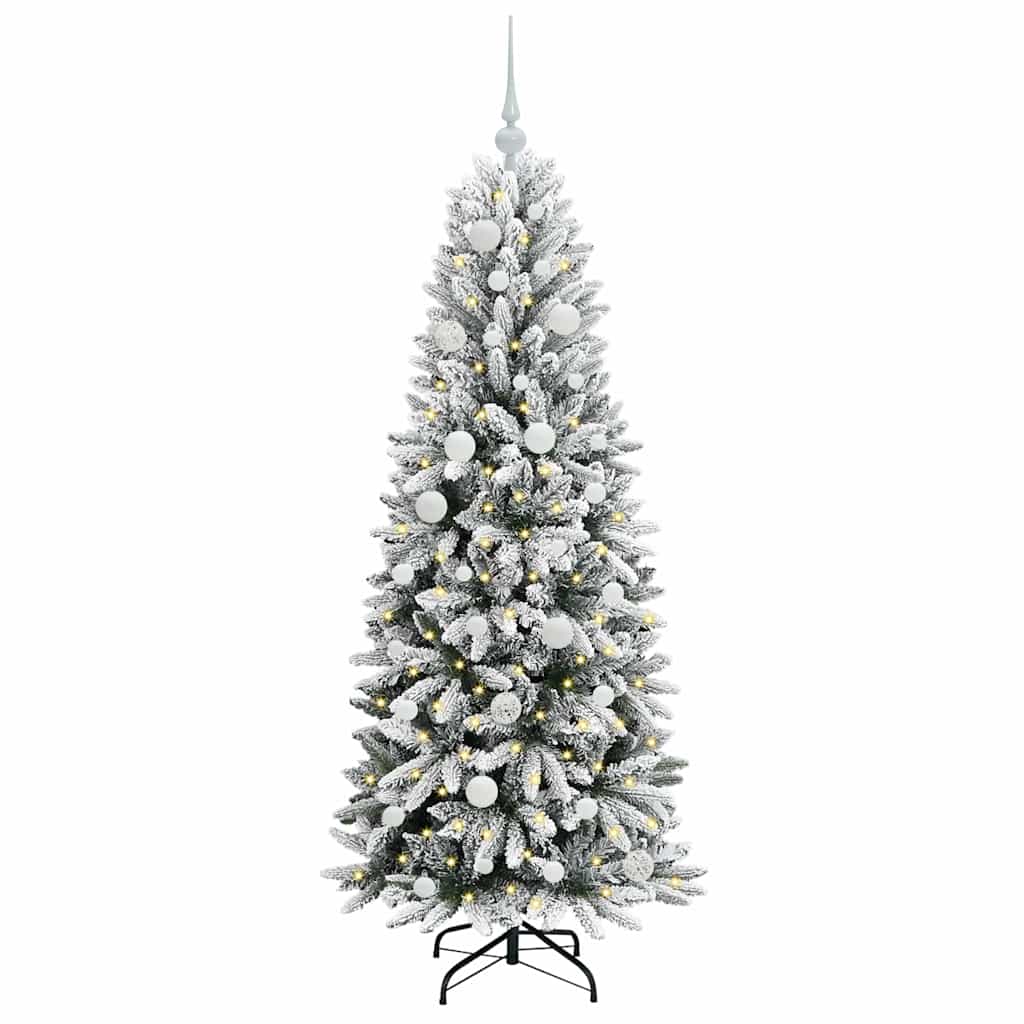 Vidaxx künstlicher Weihnachtsbaum weiß 150 cm PVC und Kunststoff und Stahl und PE