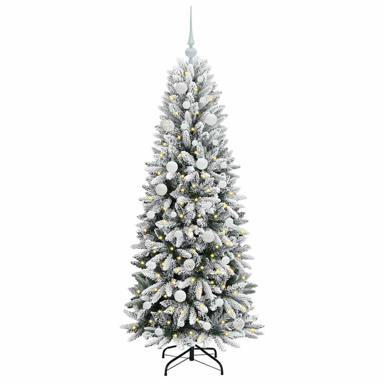 Vidaxx künstlicher Weihnachtsbaum weiß 150 cm PVC und Kunststoff und Stahl und PE