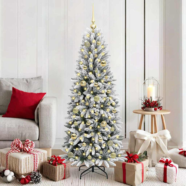 Vidaxx künstlicher Weihnachtsbaum weiß 150 cm PVC und Kunststoff und Stahl und PE