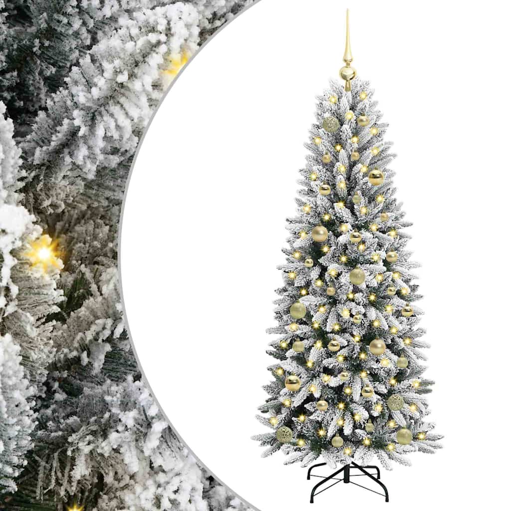 Vidaxx künstlicher Weihnachtsbaum weiß 150 cm PVC und Kunststoff und Stahl und PE