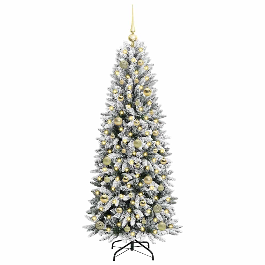 Vidaxx künstlicher Weihnachtsbaum weiß 150 cm PVC und Kunststoff und Stahl und PE