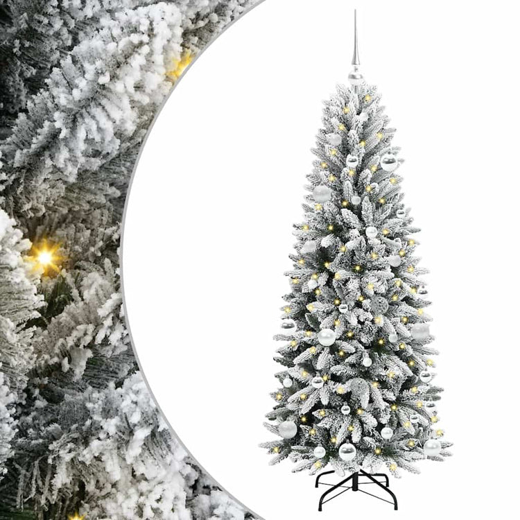 Vidaxx künstlicher Weihnachtsbaum weiß 150 cm PVC und Kunststoff und Stahl und PE