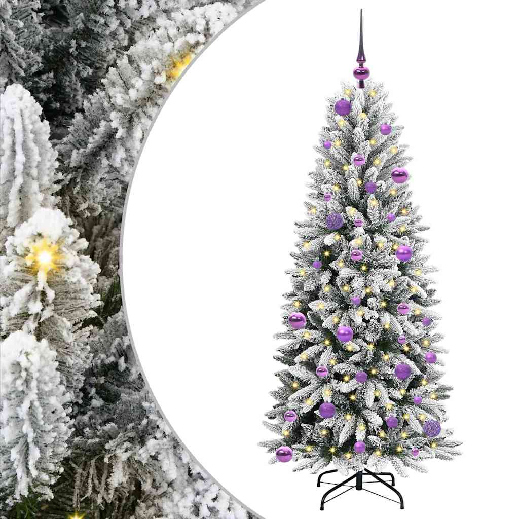 Vidaxx künstlicher Weihnachtsbaum weiß 150 cm PVC und Kunststoff und Stahl und PE