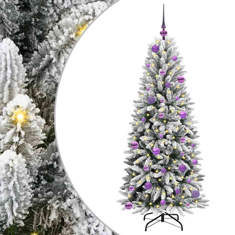 Vidaxx künstlicher Weihnachtsbaum weiß 150 cm PVC und Kunststoff und Stahl und PE