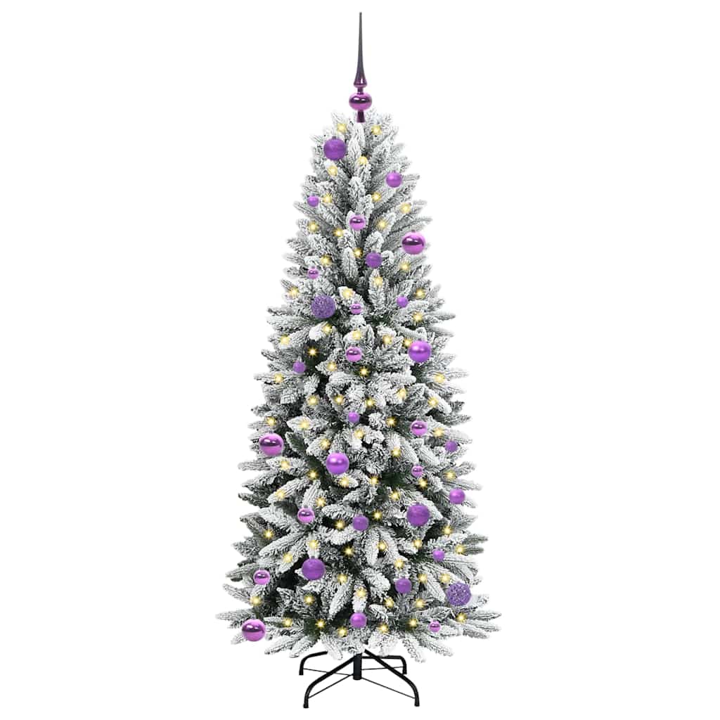 Vidaxx künstlicher Weihnachtsbaum weiß 150 cm PVC und Kunststoff und Stahl und PE