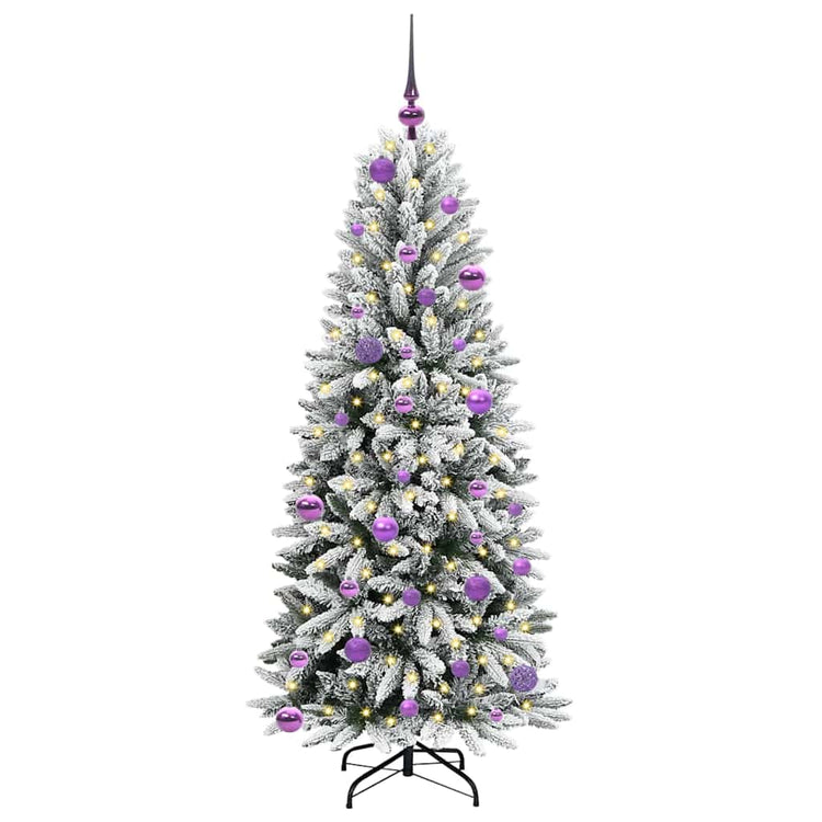 Vidaxx künstlicher Weihnachtsbaum weiß 150 cm PVC und Kunststoff und Stahl und PE