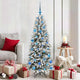 Vidaxx künstlicher Weihnachtsbaum weiß 150 cm PVC und Kunststoff und Stahl und PE