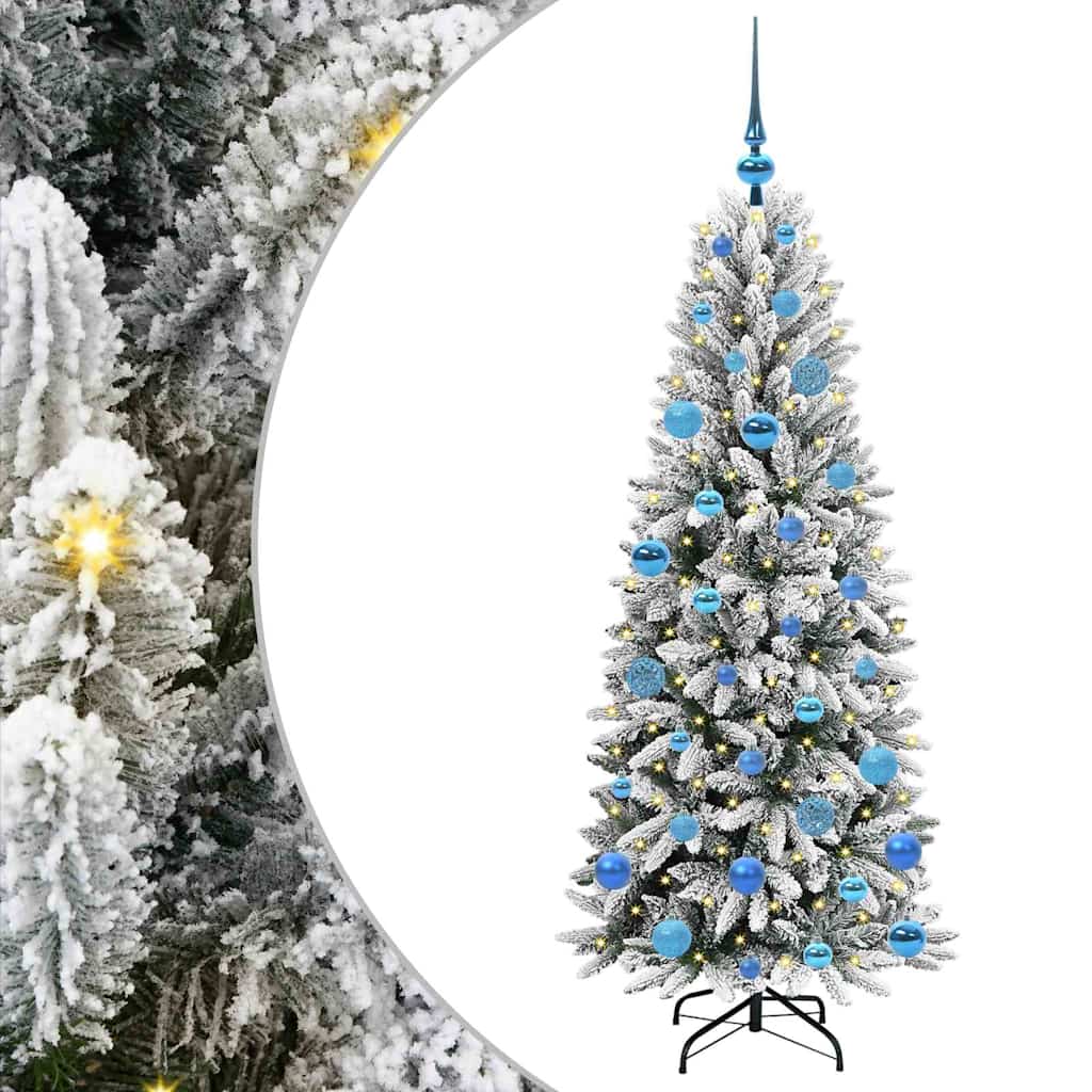 Vidaxx künstlicher Weihnachtsbaum weiß 150 cm PVC und Kunststoff und Stahl und PE