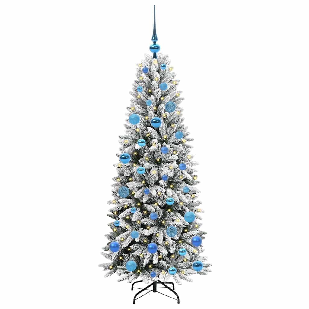 Vidaxx künstlicher Weihnachtsbaum weiß 150 cm PVC und Kunststoff und Stahl und PE