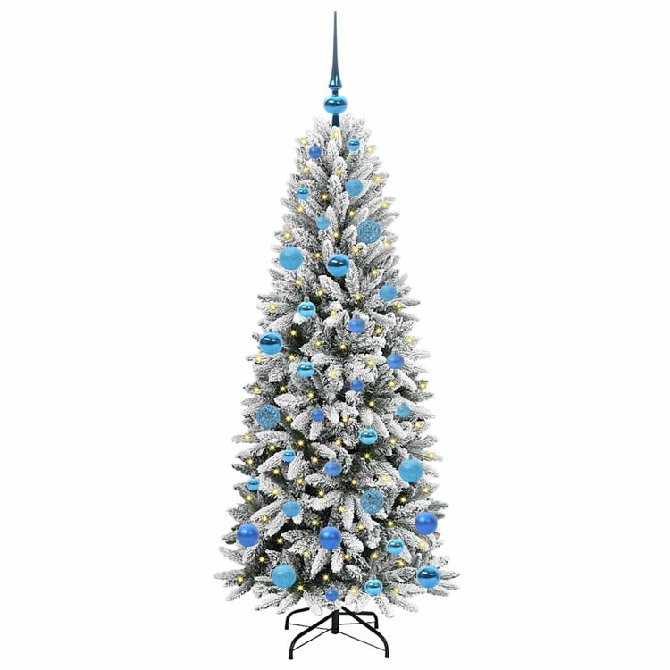 Vidaxx künstlicher Weihnachtsbaum weiß 150 cm PVC und Kunststoff und Stahl und PE