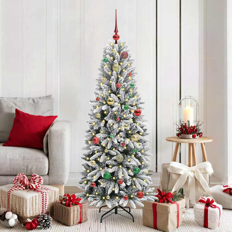 Vidaxx künstlicher Weihnachtsbaum weiß 150 cm PVC und Kunststoff und Stahl und PE