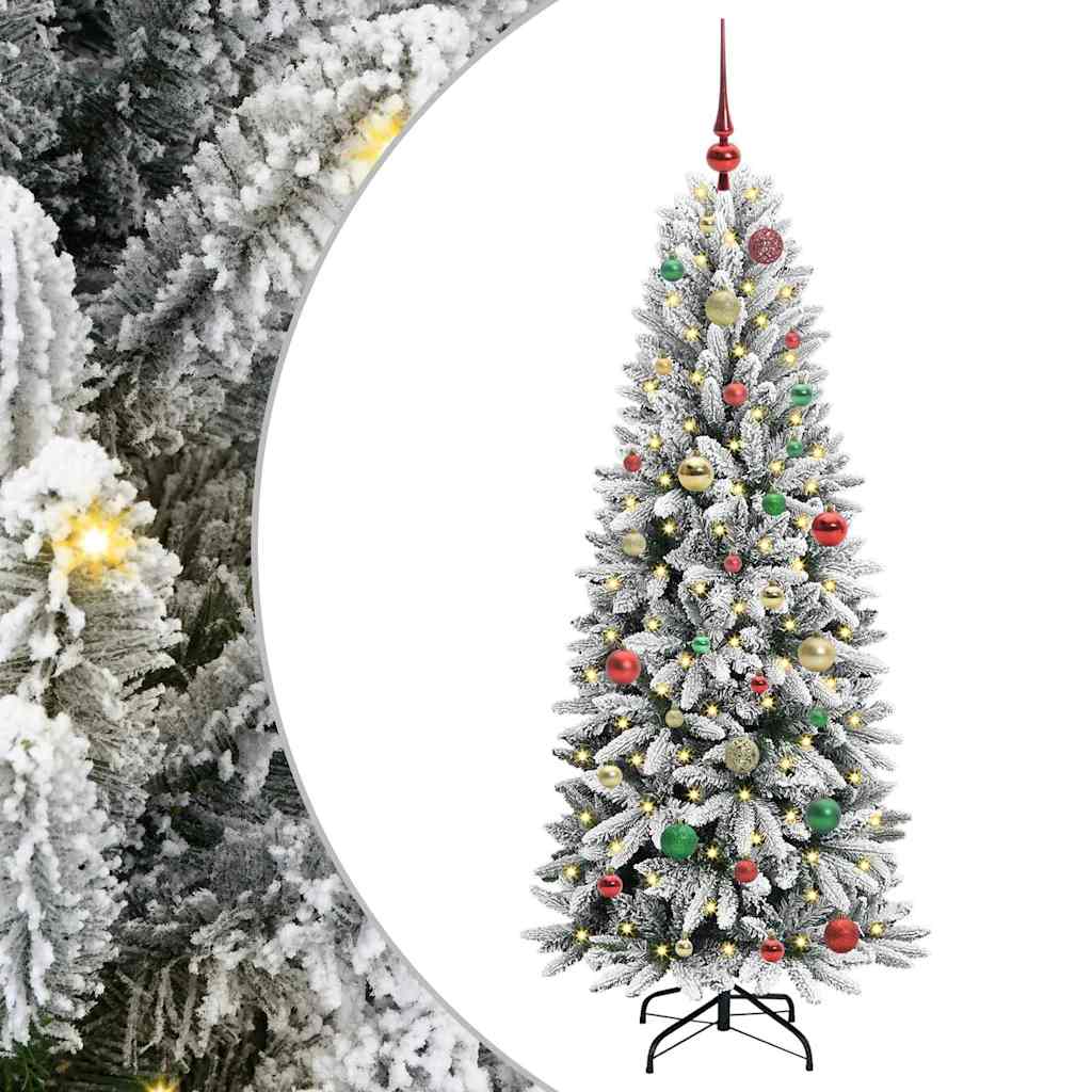 Vidaxx künstlicher Weihnachtsbaum weiß 150 cm PVC und Kunststoff und Stahl und PE