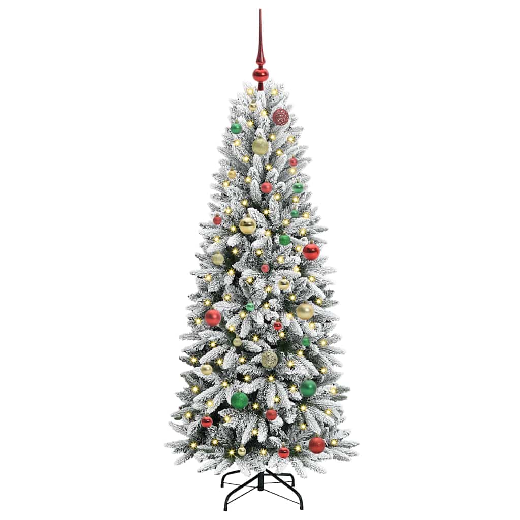 Vidaxx künstlicher Weihnachtsbaum weiß 150 cm PVC und Kunststoff und Stahl und PE