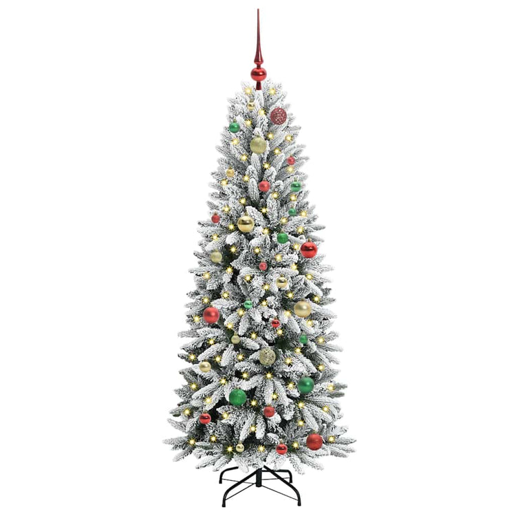 Vidaxx künstlicher Weihnachtsbaum weiß 150 cm PVC und Kunststoff und Stahl und PE