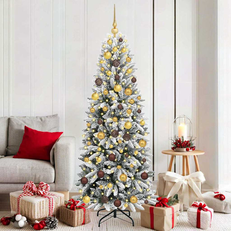 Vidaxx künstlicher Weihnachtsbaum weiß 180 cm PVC und Kunststoff und Stahl und PE