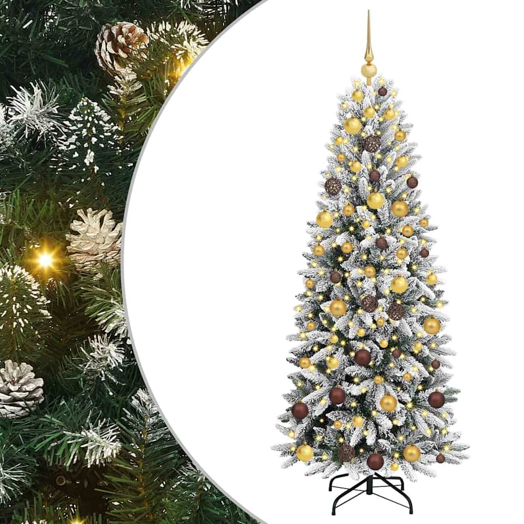 Vidaxx künstlicher Weihnachtsbaum weiß 180 cm PVC und Kunststoff und Stahl und PE
