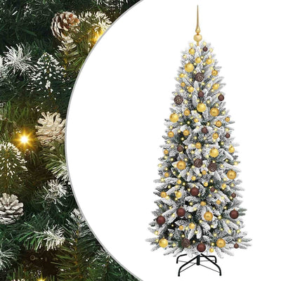 Vidaxx künstlicher Weihnachtsbaum weiß 180 cm PVC und Kunststoff und Stahl und PE