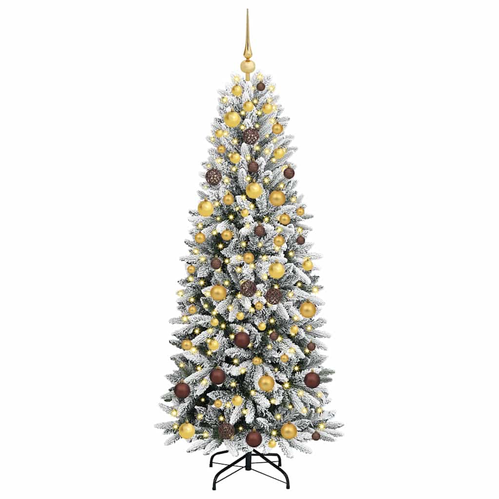 Vidaxx künstlicher Weihnachtsbaum weiß 180 cm PVC und Kunststoff und Stahl und PE